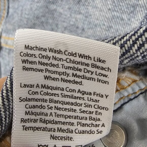 Time and Tru Medium Blue Denim Skirt Patchwork Boho Retro 14 - Picture 11 of 12